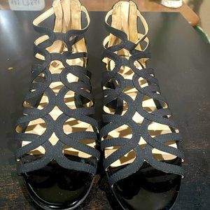 black comfort shoes, 8.5M worn once.